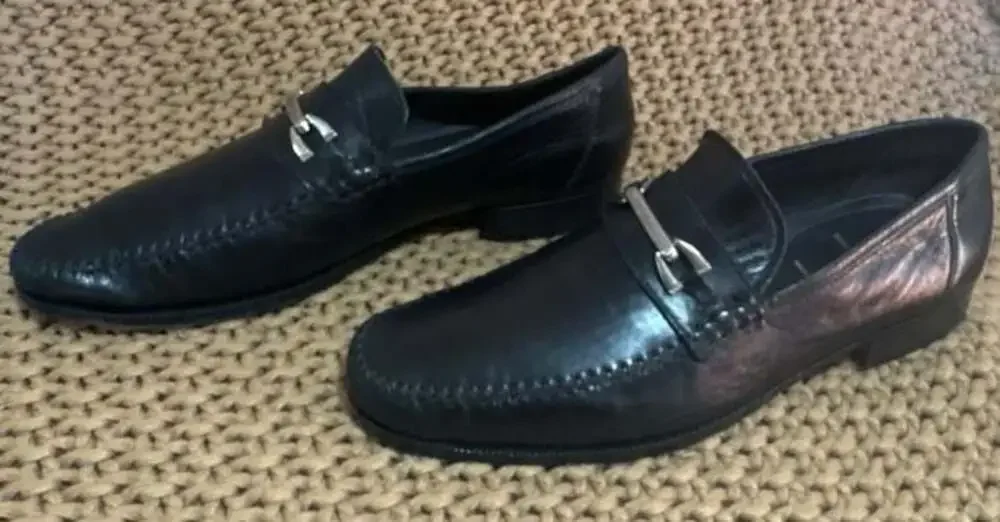 Bruno Magli Townsend Black Leather Horsebit Loafers Dress Shoes